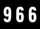 "#966" 7" Tall White "Extreme" Stick-On Race Numbers - 3 Pack Dirt Digits