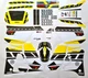 YAMAHA DT 125 1991 2003 4BL DE03 YELLOW SPEED BLOCKS DECOR DECAL Sticker