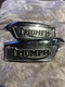 82-9700 Triumph Gas Fuel Petrol tank badges emblems 650 500 250 T120 TR6 1969