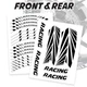 TTIN 17'' Rim Wheel Stickers Decal Graphic Kit Set For Honda CBR650R 19-20