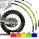 Green Dirt Bike MX Wheel Rim Sticker P04B For Suzuki DR-Z 400S 25 24 23 22 21 20