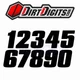 Dirt Digits DD43B-7 Competition Stick-On Numbers for Graphics Number Plate qk