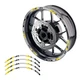 Yellow 17" Rim Reflective Wheel Stickers SH26 For Suzuki Bandit GSF 1250 13 14 1
