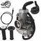 Carburetor W/Throttle &Cable Grip Casing Set XL70 XL75 XR75 For Honda XR80 XR80