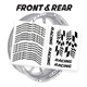17" Vinyl Decal Rim Stickers FUR For Suzuki GSX 750 Bandit GSF 1250 SV 650X