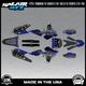 Graphics Kit for Yamaha YZ450FX (2016-2018) and YZ250FX (2015-19) Split-Blue Shf