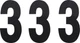 Factory Effex 6" Black Standard Number 3 Decals (02-4453)