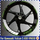 17" Front+Rear Wheel Hub Decal Rim Decoration Reflective For Kawasaki VulcanS650