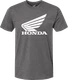 HONDA APPAREL Honda Wing T-Shirt Heather White Large NP21S-M3016-L