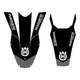 Husqvarna fender decals TC TE FC 125-450 2019-2022 Black bg dark gray highlight