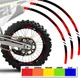 Red Dirt Bike MX Wheel Rim Sticker D01B For Yamaha YZ 450FX 24 23 22 21 20 19 18