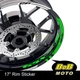 GREEN 17" Rim Stickers Decals Custom AA02 For Suzuki GSXR 750 92-20 16 17 18 19