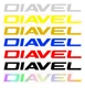 Motorcycle Sticker Decal for Ducati Diavel 1260 Colors Set of 4 Vinyl Laminated