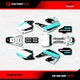 White & Cyan Shift Racing Graphics Kit fits Honda Cr125 Cr250 00-01 CR 125 250