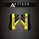 Attack Graphics Renegade Lower Fork Guard Decal Husqvarna Yellow 207-125-0017