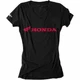 Factory Effex 16-88344 Honda Womens V-Neck T-Shirt Lg Black