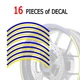For Honda CB650R 19-24 23 22 21 20 Edge Rim Stickers 17 inch Y01B Blue Yellow