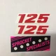 125 Displacement Decal Sticker  Radiator Shroud  Sprocket Specialist Sticker KTM