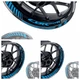 Aqua Blue Wheel Rim Sticker Model Kit For Honda 17 inch Wheel Motorcycles
