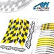 Racing 17 Inch Wheel Purple Rim Stickers AA01 For Ducati 899 PANIGALE 13-16 14