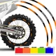 Orange Dirt Bike MX Wheel Rim Sticker R01B For Kawasaki KLX 300R 25 24 23 22 21