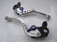 Yamaha YZF750R (93-98), CNC levers short silver/blue adjusters, F14/C777
