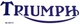 Triumph 2" x 6" blue with white edge die cut vinyl gas petrol tank sticker each
