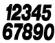 Dirt Digits Black #0 6" Super X Competition Stick-On Numbers 3/P K SX63B-0