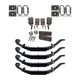 6 Leaf Trailer Slipper Spring Suspension & Tandem Axle Hanger Kit for 12k Axles