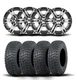 ITP SS212 14" Machined Black Wheels And Terra Hook Tires [27x11-14]