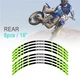 21" 18" A01B Stripe Dirt Bike Wheel Rim Stickers For Yamaha WR 450F 03-23 22 21