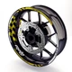 Yellow Grid Vinyl Wheel Rim Stickers For Suzuki SV 650X 19 20