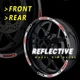 Red 17" Rim Reflective Wheel Stickers SH26 For Yamaha FZ09 MT-09 18 19 20 21