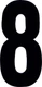 Dirt Digits Extreme Digits Competition Stick-On 6in. Black Number - 8 Motorcycle