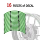 For Yamaha FZ09 MT-09 18-24 23 22 21 Wheel Edge Rim Stickers 17 inch S04B Green