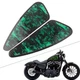 Pair Green Skull Motorcycle Decals Fuel Gas Tank Stickers For Harley XL883 1200