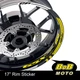 17" Yellow Rim Wheel Decals Stickers AA02 For Suzuki GSXR 600 1992-2020 17 18 19