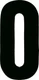 Dirt Digits Extreme Digits Competition Stick-On 6in. White Number - 0 - XT63W-0