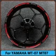 For YAMAHA MT-07 MT07 MT 07 Wheel Hub Rim Decorative Decal Reflective Sticker