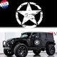 20'' Army Star Distressed Vinyl Decal Car Hood Side Body Badge For Jeep Wrangler