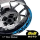 17" Yellow Rim Wheel Decals Stickers AA02 For Kawasaki ZX6RR Ninja 03-06 04 05