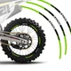 Green 21'' 18'' MX Wheel Rim Stickers P03B For Honda CRF 450L 2019-2020