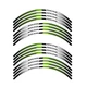 Green RUSH2 Wheel Sticker 17 inch Rim For Suzuki SV1000 S 03 04 05 06 07