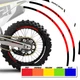 Red 21" 19" P04B Dirt Bike Wheel Stickers For Honda CR 250 / CR 250R 95-17 16