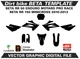 BETA RR 50 RR 150 MINICROSS 2010-2013 Template Vector Format Ai CDR EPS M153