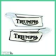 PAINTED TRIUMPH SLIM PETROL GAS TANK BADGES, 1969-1979 (PAIR) 82-9700 82-9701 P