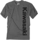 FACTORY EFFEX - Vertical T-Shirt for Kawasaki Charcoal Gray XL | 24-87106