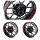 Red Wheel Rim Sticker Model Kit For Suzuki 17 inch Wheel Motorcycles