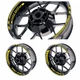 Yellow Wheel Rim Sticker Model Kit For Yamaha 17 inch Wheel Motorcycles