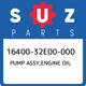 16400-32E00-000 Suzuki Pump assy,engine oil 1640032E00000, New Genuine OEM Part